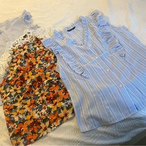 Bundle of 3 sleeveless blouses. NWOT. Size Medium.